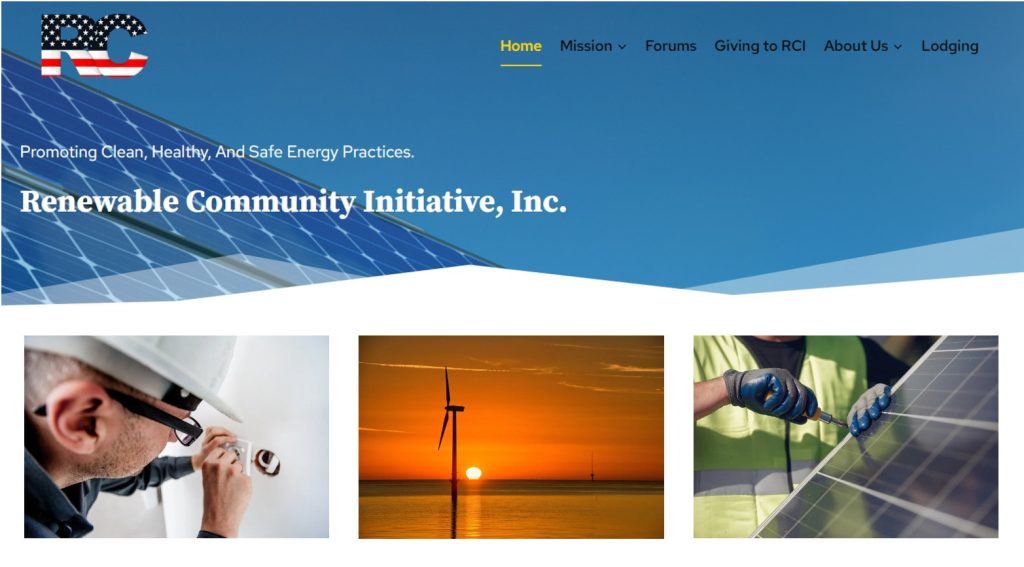 Renewable Community Initiative Website Image