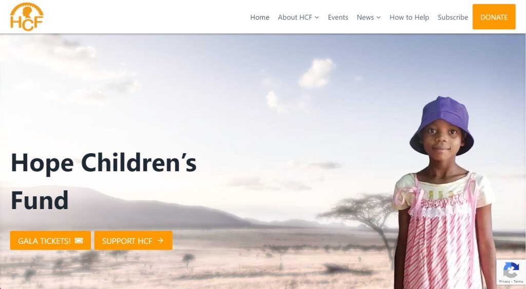 Hope Children's Fund Website Image